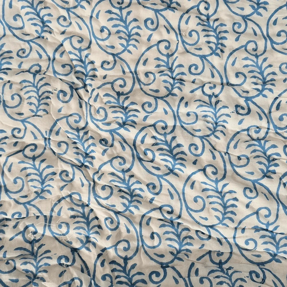 Hand Block Printed  Jaipuri Cotton All season AC Quilt - Gulab Phoolari (90X108 Inches)