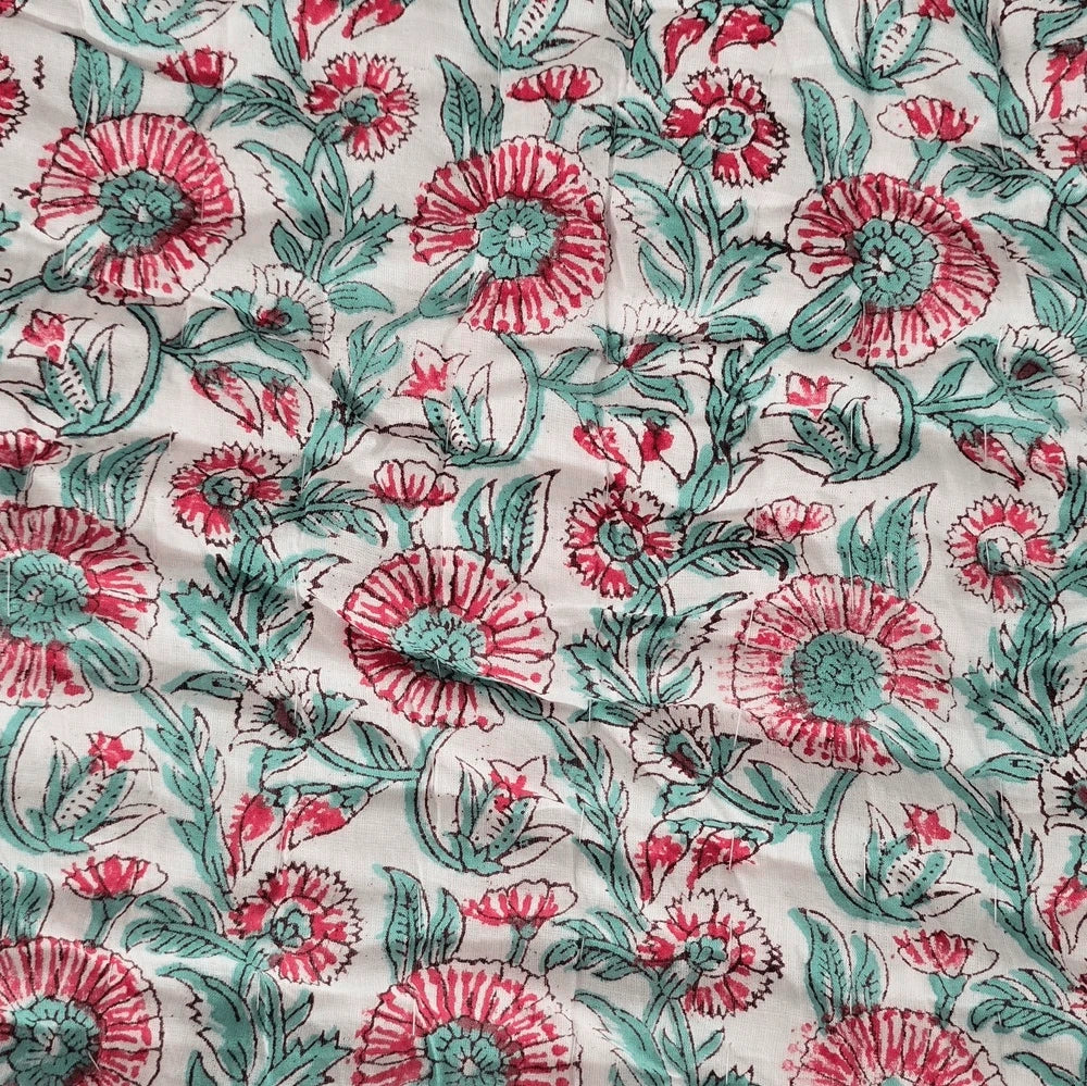 Hand Block Printed Mulmul Cotton All season AC Quilt - Saniya (90X108 Inches)