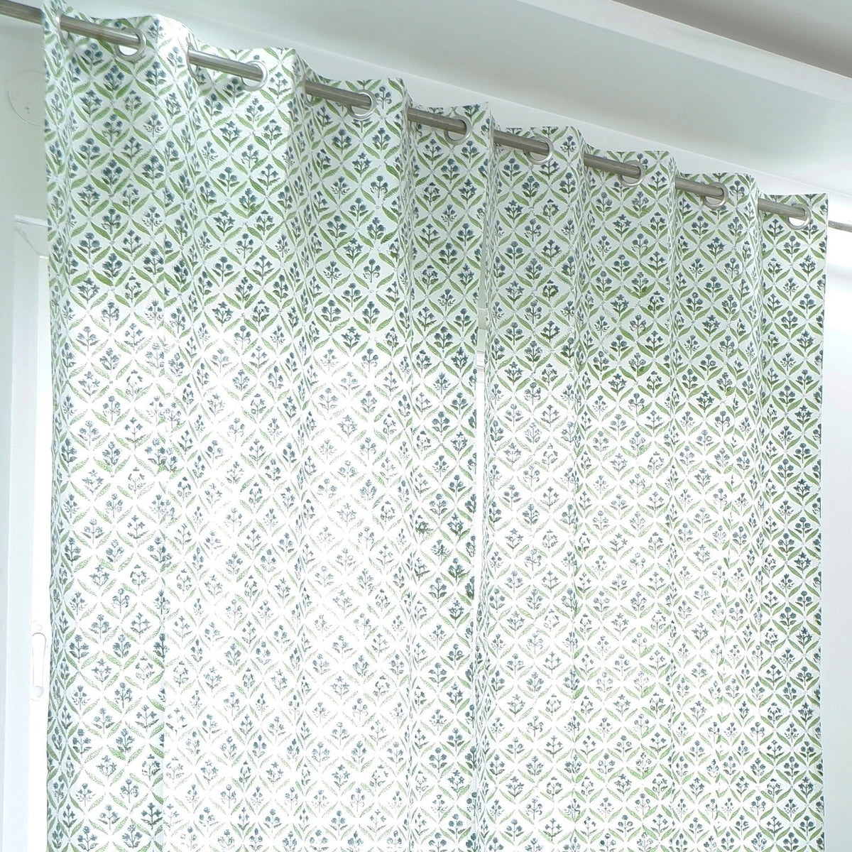 Block Print Cotton curtain - Salona - Tarvik