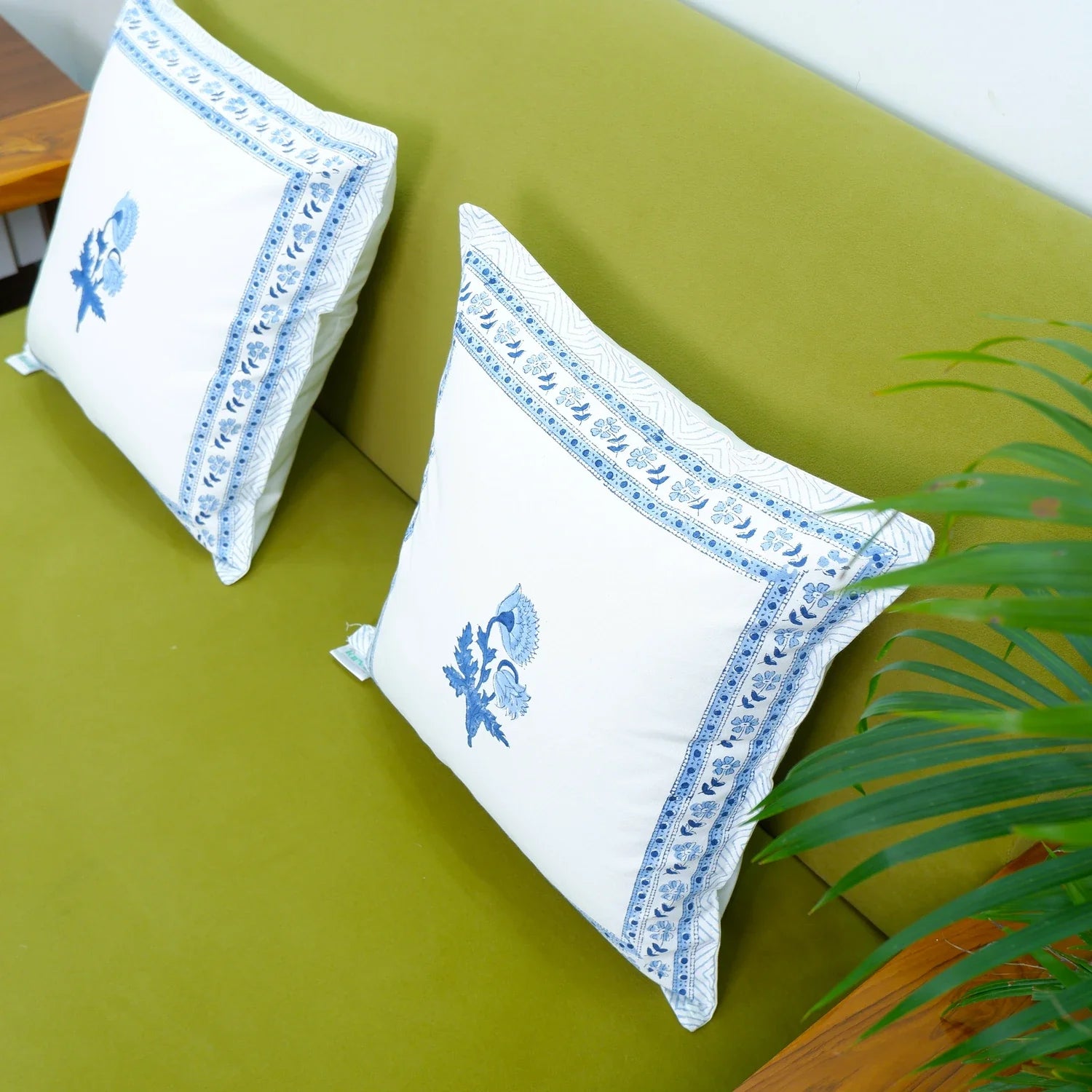 Pure Cotton Hand Block Printed Cushion Cover - Tashmeekh - Tarvik