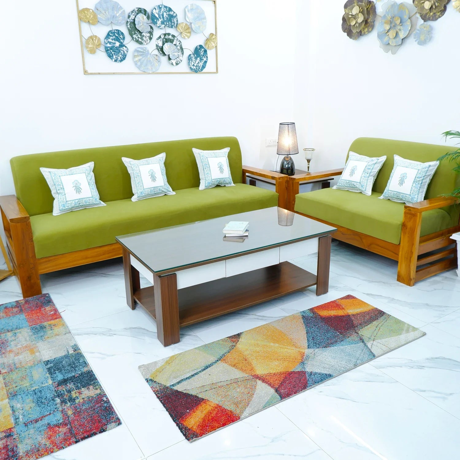 Pure Cotton Hand block Printed Cushion Cover - Naznanin - Tarvik