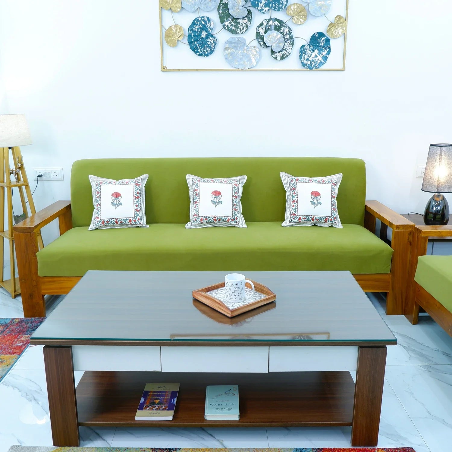 Pure Cotton Hand Block Printed Cushion Cover - Nazaakat - Tarvik