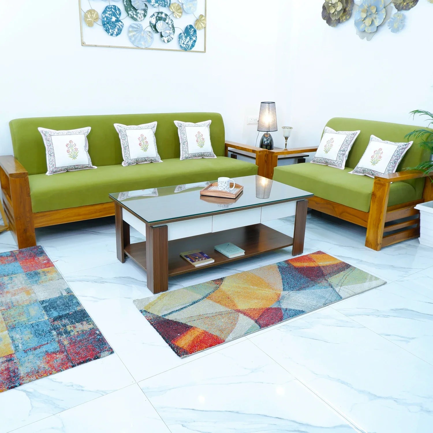 Pure Cotton Hand Block Printed Cushion Cover - Shahra - Tarvik