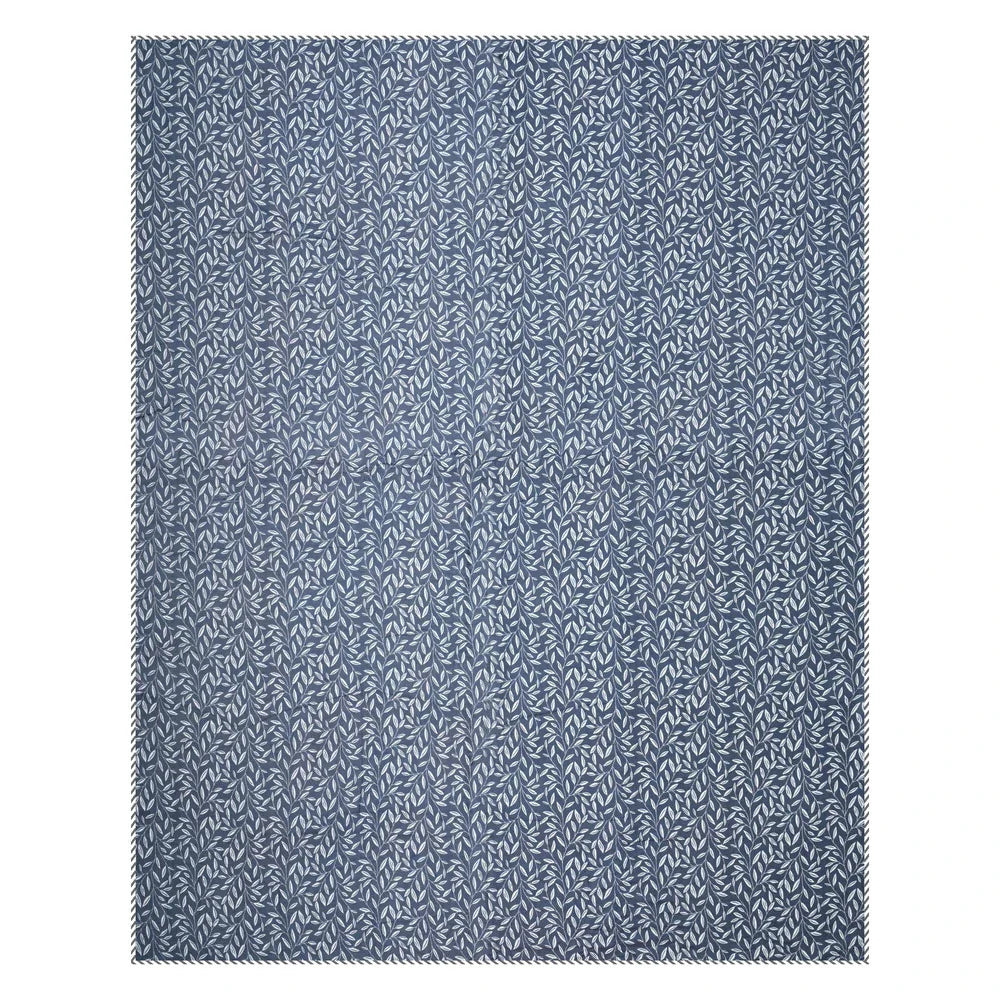 All Season Jaipuri AC Blanket | 100% Cotton | Block Print | Double Bed - Blue & Yellow Patta (90X108 inches)