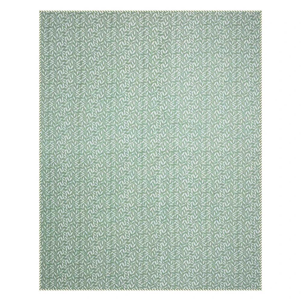 All Season Jaipuri AC Blanket | 100% Cotton | Block Print | Double Bed - Blue & Green Patta (90X108 inches)