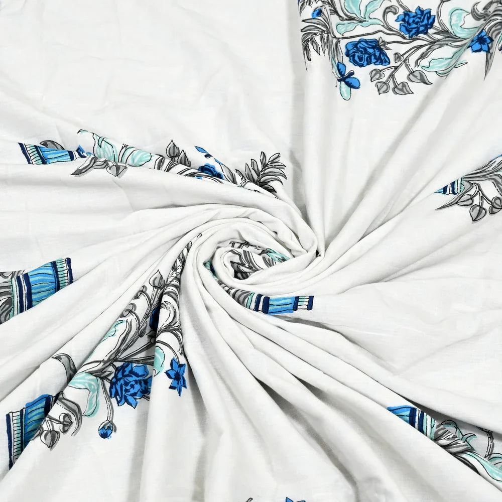 All Season Jaipuri AC Blanket | 100% Cotton | Block Print | Double Bed - Kamal Leheriya (90X108 inches)