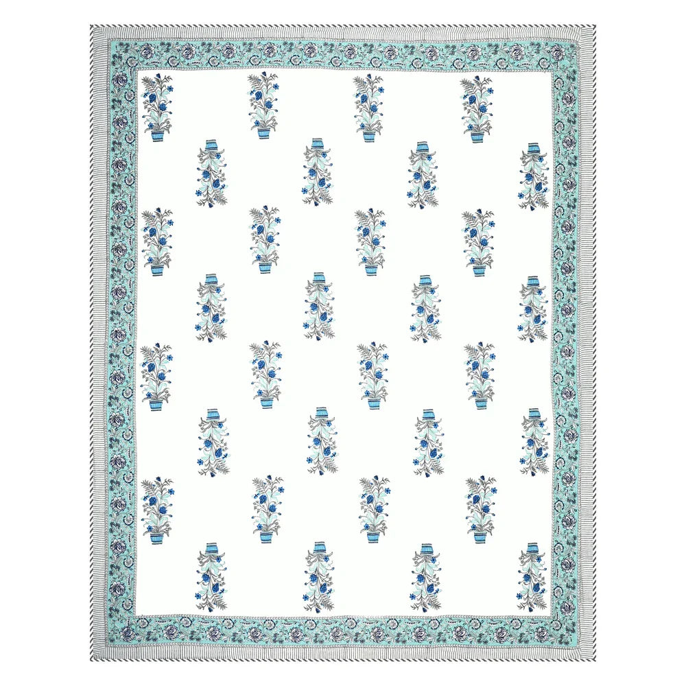 All Season Jaipuri AC Blanket | 100% Cotton | Block Print | Double Bed - Kamal Leheriya (90X108 inches)