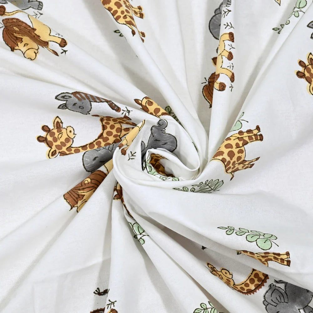 Jungle Safari Printed Kids Cotton Dohar - Single Bed Size  (40x60 Inches)