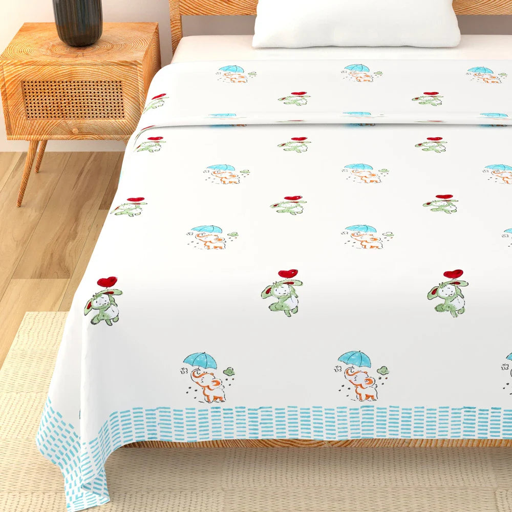 Happyland Printed Kids Cotton Dohar - Single Bed Size (40x60 Inches)