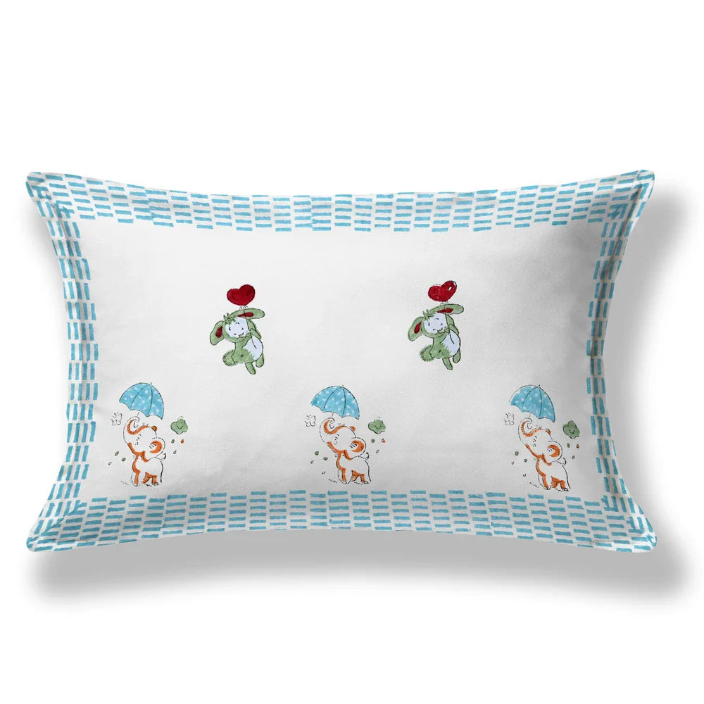 Happyland Block Printed Kids Cotton Bedsheet - Single Bed Size (60X90 Inches)